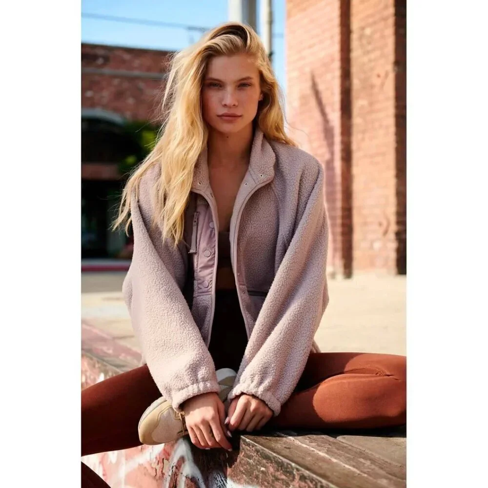 FREE PEOPLE Movement Hit The Slopes Pullover in Mocha Taupe Size X-Small